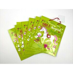 Christmas Unicorn Gift Bags 7x9 Magical Gift Totes For Kids Teachers -  6pc